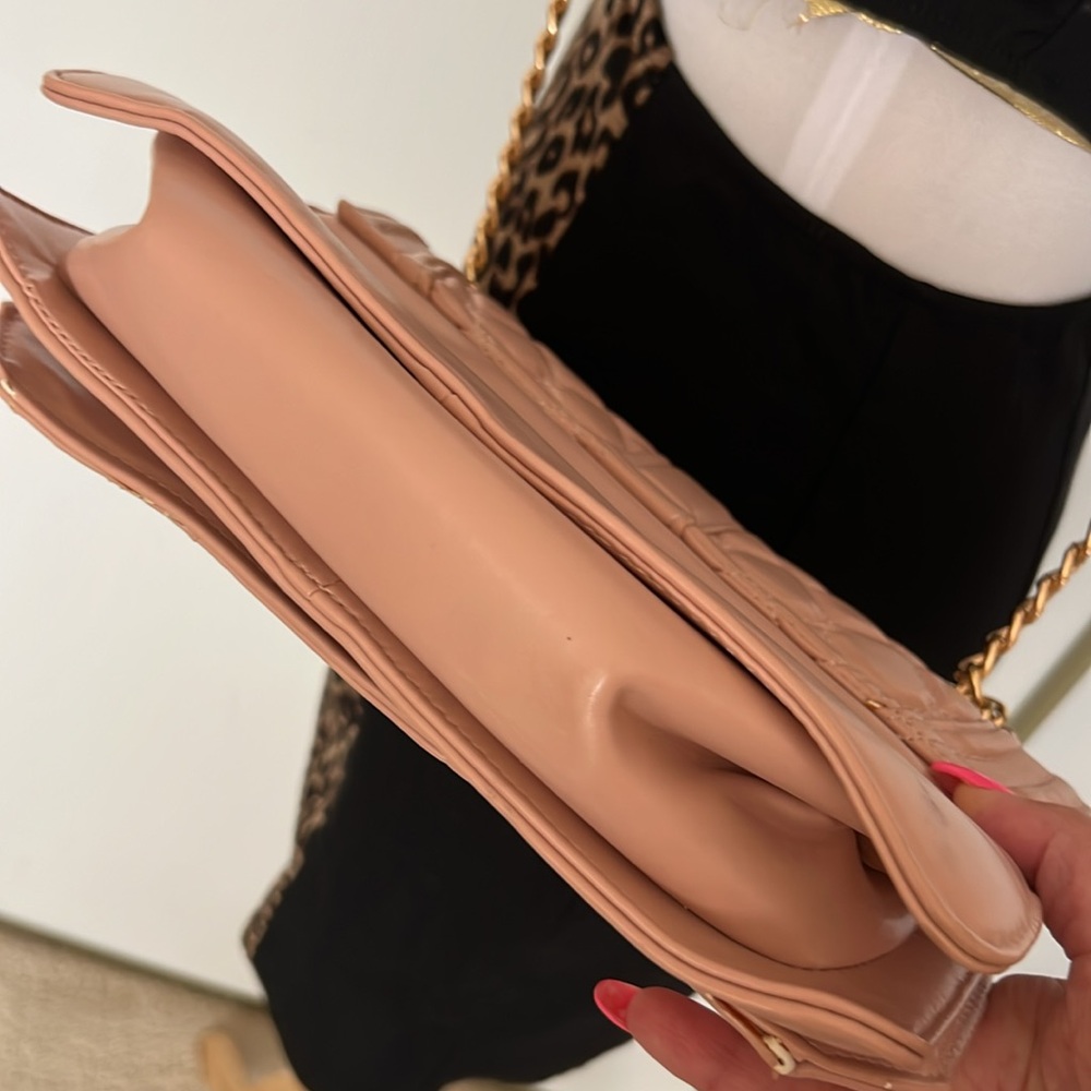 Bebe pink quilted gold chain crossbody bag with studs - Picture 14 of 17